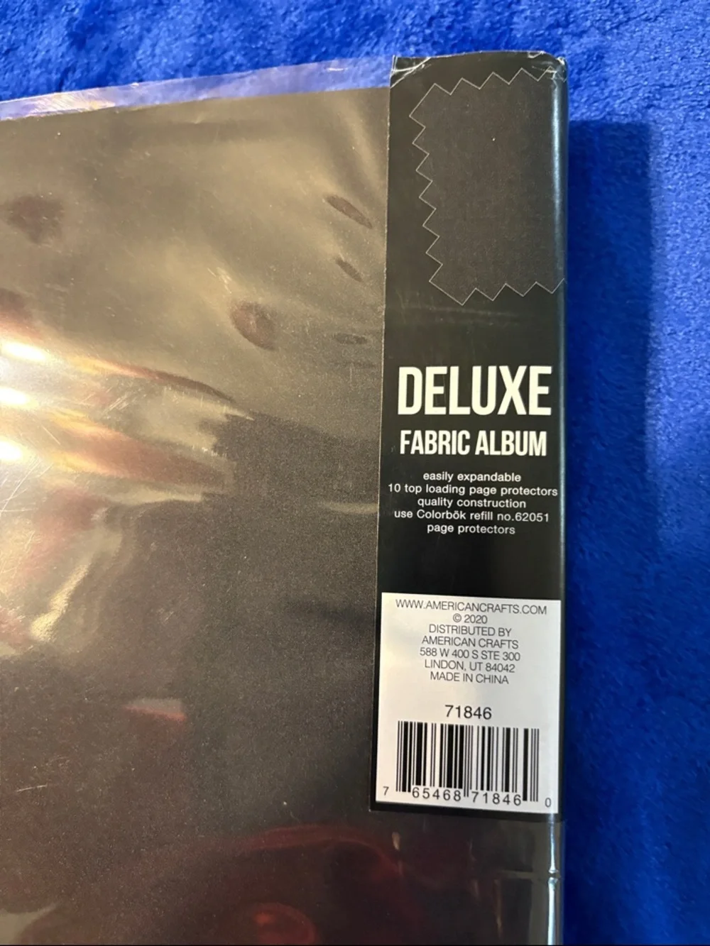 Black 12x12 Scrapbook Album with Clear Page Protectors